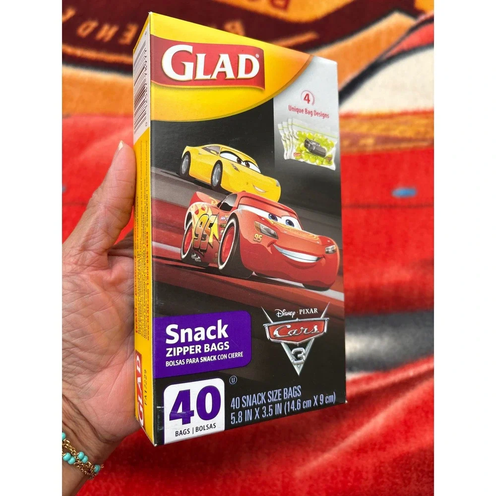 Disney Pixar Cars Lightning McQueen Fleece Blanket Bath Towel Glad Bags Bundle